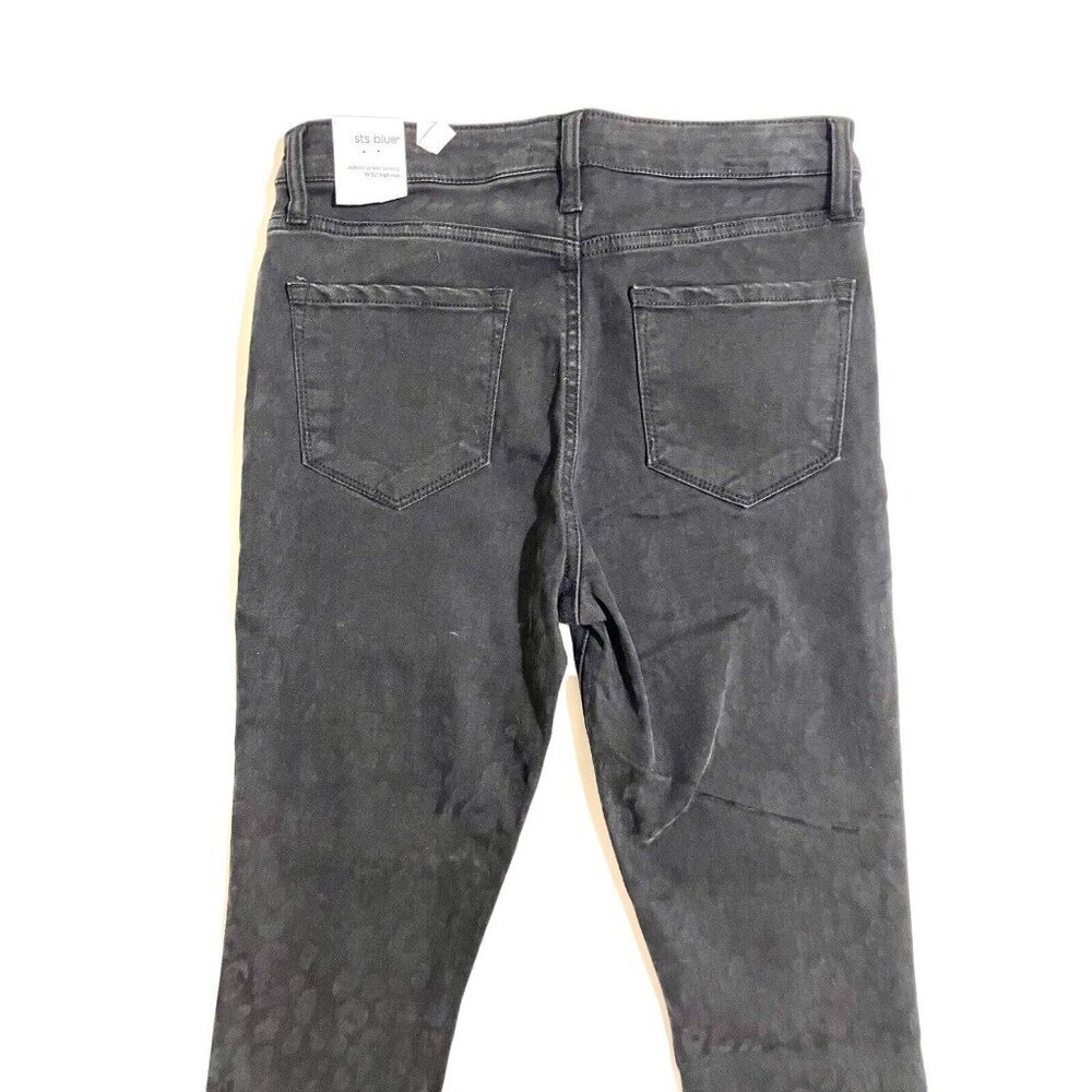 STS Blue Jeans Ashley High-Rise Ankle Skinny Jeans Black Leopard Sz 28 NWT - Picture 7 of 12